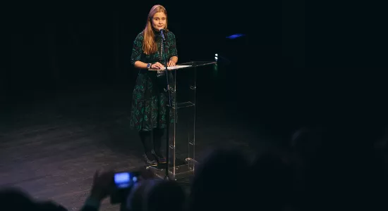 Koordynatorka, Natalia Szumska na scenie podczas finału, fot. M. Cioch / MHP