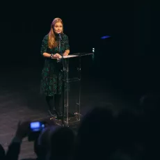 Koordynatorka, Natalia Szumska na scenie podczas finału, fot. M. Cioch / MHP